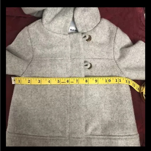 Old Navy Toddler Hooded Winter Coat jacket 18-24 months Zip Button Front Gray - Picture 3 of 10